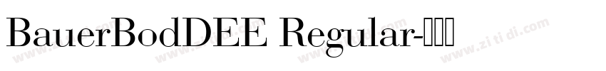 BauerBodDEE Regular字体转换